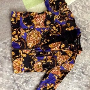 Blazer, Forever 21, Medium size, Black-Blue-Gold colors